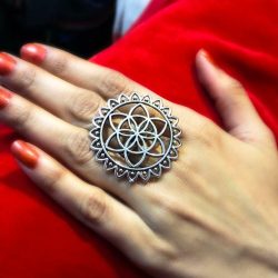 New Bollywood Trending Oxidized Silver Plated Adjustable Ring Jewelry For Women
