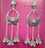 Party wear Oxidized Silver Plated Stud Jhumka Jhumki Earrings Jewelry Women