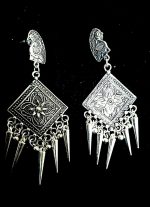 Bollywood Indian Oxidized Mughal Jhumka German silver Plated Earrings