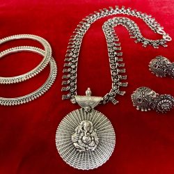 bohemian tribal Turkish gypsy necklace earring bangle jewelry set
