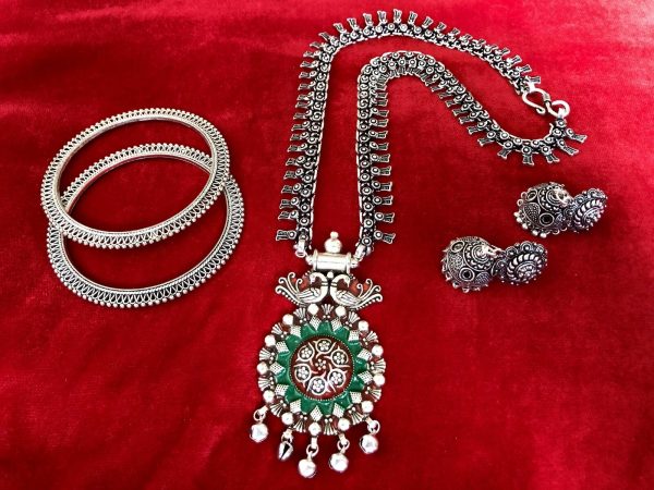necklace earring bangle jewelry set Turkish gypsy bohemian tribal