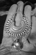 Traditional Indian Bollywood Boho Afgani Tribal Silver Plated Oxidized Earrings