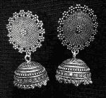 Bollywood Ethnic Traditional Indian Very Cute Silver Plated Oxidized Earrings