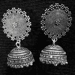 Bollywood Ethnic Traditional Indian Very Cute Silver Plated Oxidized Earrings