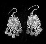 Indian Flower Tree Style Silver Plated Oxidized Earrings Bollywood Traditional