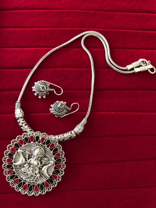 Oxidized Kolhapuri Choker Indian Necklace Jewelry for Girls and Women
