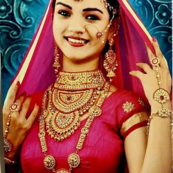 Indian Bollywood Ethnic Fashion Wedding Bridal Gold Plated Rani Haar Jewelry Set