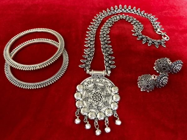 Turkish gypsy bohemian tribal jewelry necklace Set earring bangle With necklace