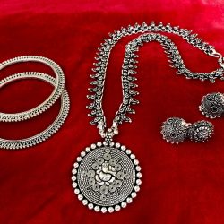 turkish gypsy tribal bohemian necklace earring bangle jewlery set