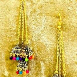 Drop/Dangle Traditional Bollywood Oxidized Mugal Jhumka Jhumki Earrings Afgani
