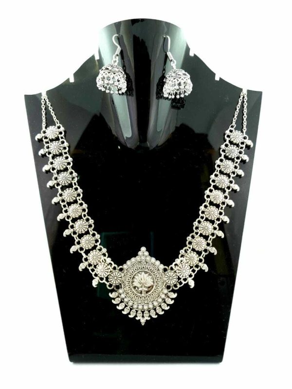 Afghani Indian Oxidized Necklace and Earring