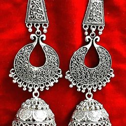 Indian Earrings Jewellery Gold Plated Jhumka Jhumki Dangle Pakistani oxidize
