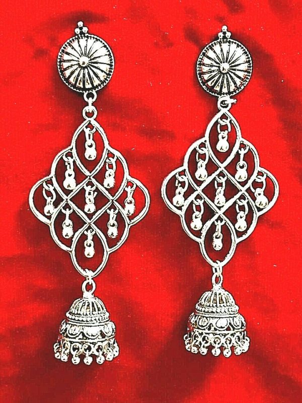 Indian Antique Silver Plated Oxidized Choker Jewelry earrings Best Gift Girl