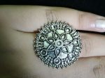 Bollywood Antique Oxidized Silver Plated Adjustable Ring Fashion Jewelry women