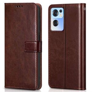 OO LALA JI For Oppo Reno 7 5G Flip Cover Vintage 1 Reno 7 5G