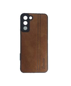 OO LALA JI for Tecno Pop 5 Pro Back Cover Leather Look -camel