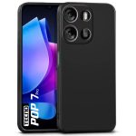 For Tecno Pop 7 Pro Back Cover Silicon Black new - Image 4