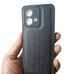 For Motorola Moto Edge 40 Neo Leather Back Cover - Black