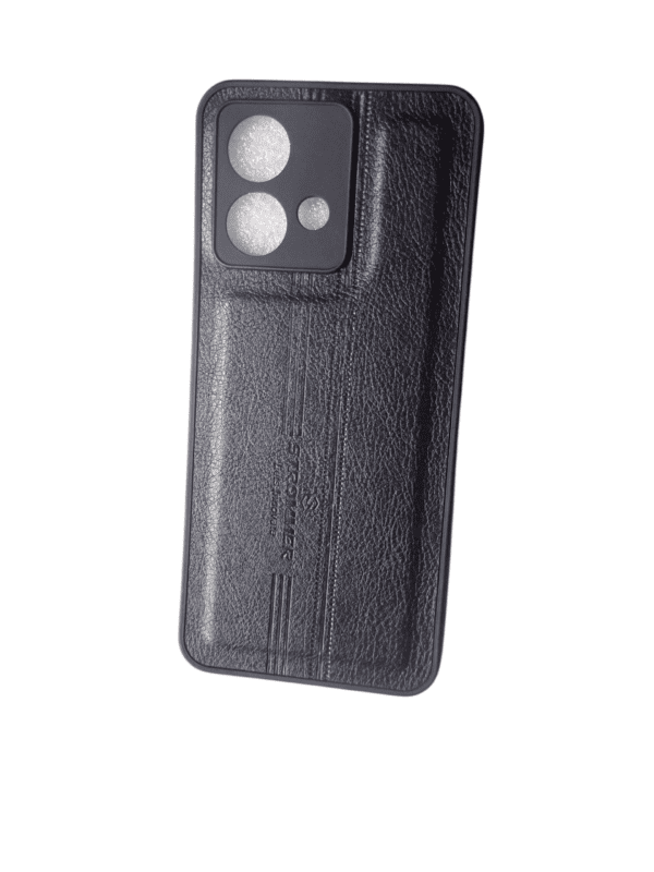 For Motorola Moto Edge 40 Neo Leather Back Cover - Black - Image 3