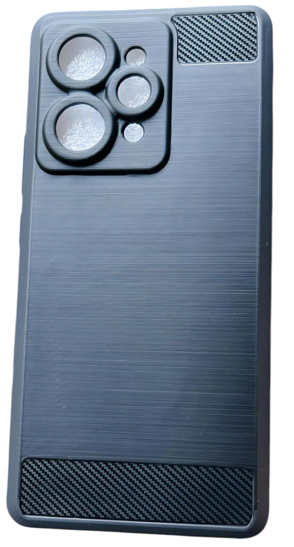 For Realme 15 Pro 5G Back Cover Case ( Hybrid Armor Case | Carbon Fiber Shockproof | Soft and Flexible | Black ) - Image 2