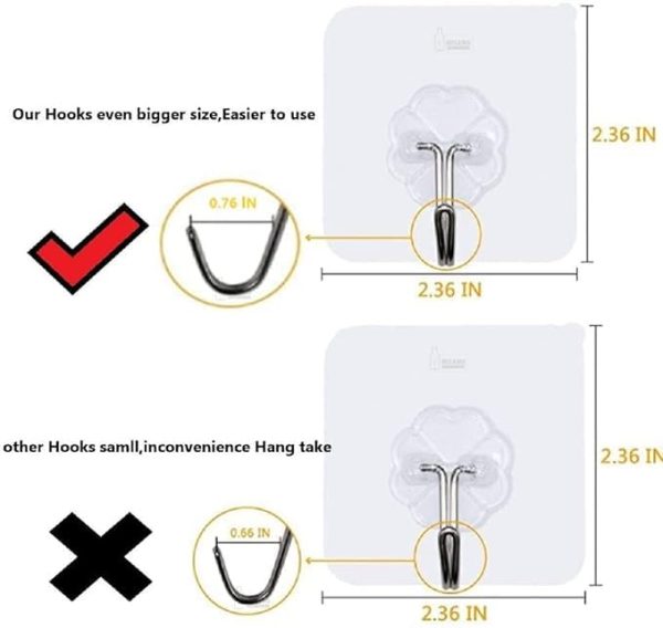 Adhesive Hooks Kitchen Wall Hooks - 10 pcs - Image 2