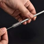 Reusable Stainless Steel Straws for Drinking with Brushes 8.5 Inches BPA-Free Metal, Thick, Long (2 Bent + 2 Straight +1 Brush) - Image 5