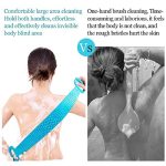 Silicone Back Scrubber Belt for Bathing | Dual Side Soft Bristles | Deep Exfoliation Body Brush with Handles | Reusable & Hygienic | Medium (Multicolor) - Image 5