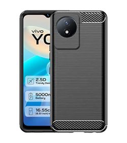 For Vivo Y02 Back Cover Black Armor New