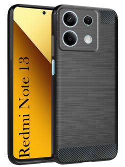 For Xiaomi Redmi Note 13 5G Back Cover Black Armor New