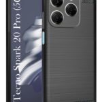 For Tecno Spark 20 Pro 5G Back Cover Black Armor New