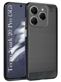 For Tecno Spark 20 Pro 5G Back Cover Black Armor New