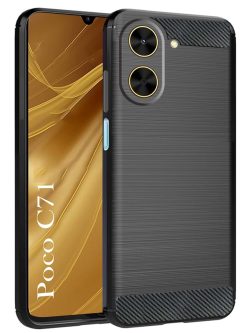 For Poco C71 / A5 5G Back Cover Black Armor New