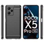 For Poco X5 Pro 5G Back Cover Black Armor New