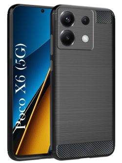 For Poco X6 5G Back Cover Black Armor New