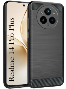 For Realme 14 Pro Plus 5G Back Cover Black Armor New