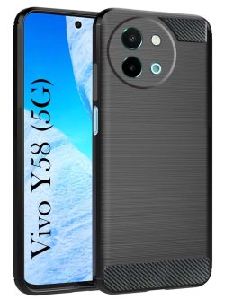 For Vivo Y58 5G Back Cover Black Armor New