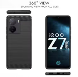 For iQOO Z7 5G Back Cover Black Armor New