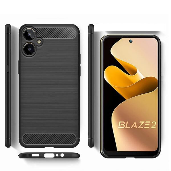 For Lava Blaze 2 Back Cover Black Armor New - Image 5