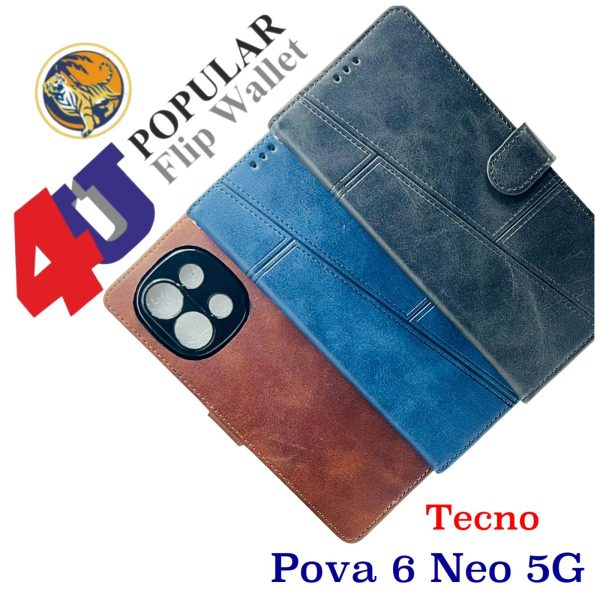 4U Tecno Pova 6 Neo 5G Flip Cover New - Image 2