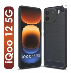 For iQOO 12 5G Back Cover Black Armor New
