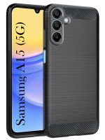 For Samsung A15 5G Carbon Fiber Back Cover - Black Armor New