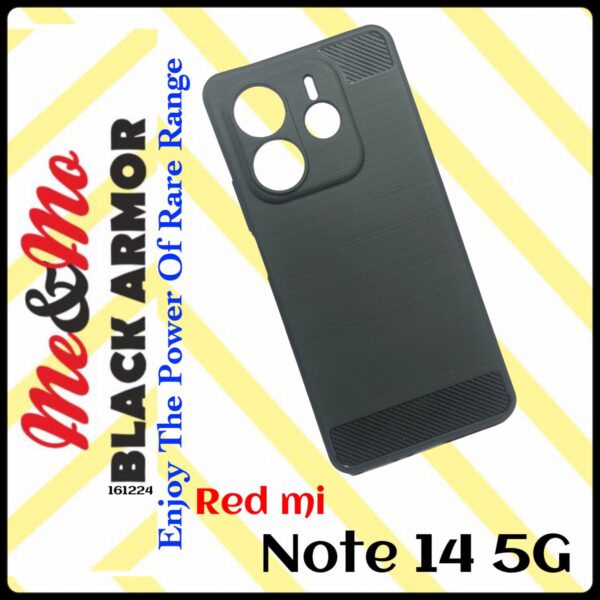 For Redmi Note 14 5G Back Cover - Black Armor - Image 9
