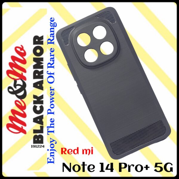 For Redmi Note 14 Pro+ 5G Back Cover - Black Armor - Image 9