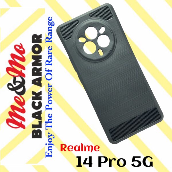 For Realme 14 Pro 5G Back Cover - Black Armor - Image 9