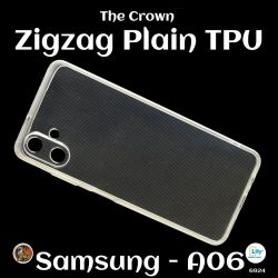 Zigzag Plain TPU Samsung A06 For Back Cover - Transparent