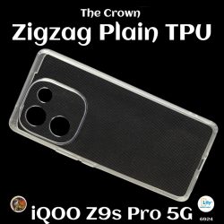 Zigzag Plain TPU iQOO Z9s Pro 5G For Back Cover - Transparent