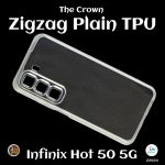 Zigzag Infinix Hot 50 5G For Back Cover - Transparent New