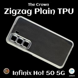 Zigzag Infinix Hot 50 5G For Back Cover - Transparent New