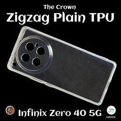 Zigzag Infinix Zero 40 5G Back Cover - Transparent New