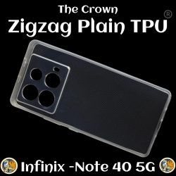 Zigzag Infinix Note 40 5G Back Cover Transparent New